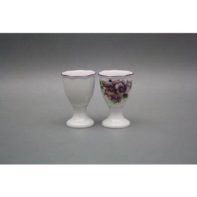 Bohemia porcelán 1987 kalíšek na vejce rokoko macešky fl – Zboží Dáma