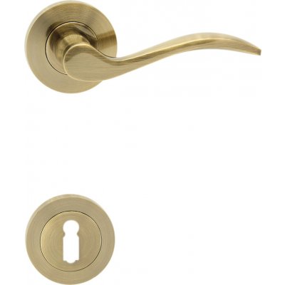 Cobra Kristina-R bronz česaný – BB – klika/klika s otvorem pro pokojový klíč – Sleviste.cz