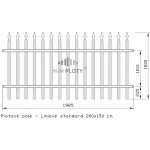 M&M PLOTY - Kovové plotové pole - Liniové standard, grafit Rozměry(š x v): 200 x 150 cm
