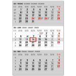 Nástěnný 3měsíční standard šedá s českými jmény 2026 – Zboží Dáma