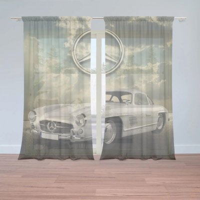 Sablio Záclony Mercedes-Benz 300 SL Na silnici: 2ks 150x250cm – Zboží Mobilmania