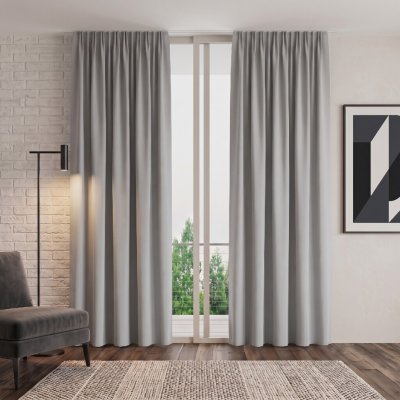 MyBestHome TREND Dekorační závěs 03 světle šedá s řasící páskou 160x250 cm – Zboží Mobilmania