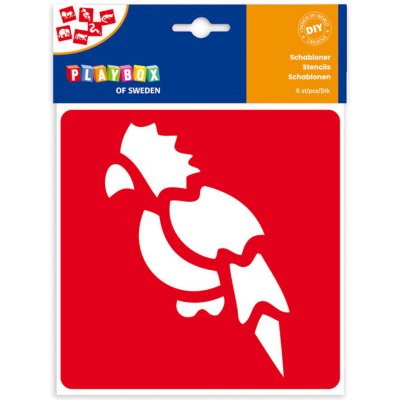 Šablony 6 ks zvířata 145x145 mm – Zboží Dáma