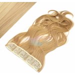Vlnitý clip in pás 60cm 100% japonský kanekalon - přírodní/světlejší blond #18/22