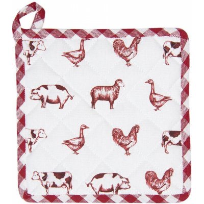 Clayre & Eef - Podložka pod hrnec nebo chňapka COUNTRYLIFE ANIMALS - 20*20 cm – Zboží Mobilmania