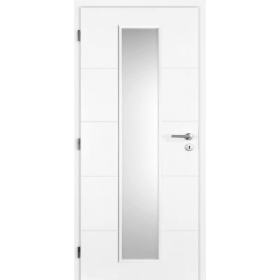 Doornite Quatro Linea, 90 L, 946 × 1983 mm, lakované, levé, bílé, prosklené C1MQWP.90L1.FT – Zboží Mobilmania