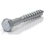 Podstavcový vrut do dřeva 12x180 zinek bílý, DIN 571 – Zboží Mobilmania