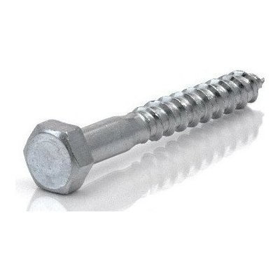 Podstavcový vrut do dřeva 12x180 zinek bílý, DIN 571 – Zboží Mobilmania