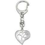 Přívěsek na klíče Stříbrné Tlapky Srdíčko s tlapkou 783 – Hledejceny.cz