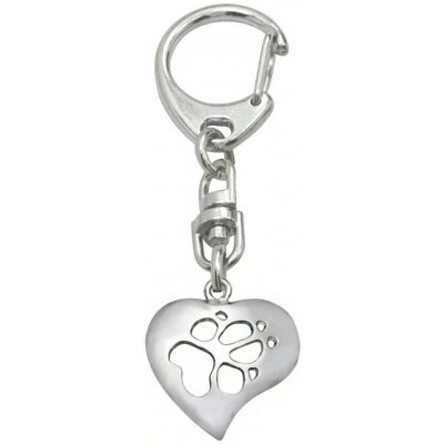 Přívěsek na klíče Stříbrné Tlapky Srdíčko s tlapkou 783 – Hledejceny.cz