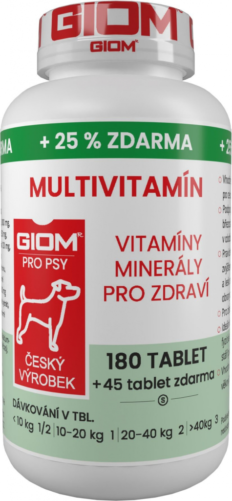 Giom S pes Multivitamín 180 tbl