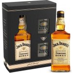 Jack Daniel's Honey 0,7 l (dárkové balení 2 sklenice) – Zboží Mobilmania