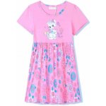 Kugo dívčí šaty KS2371 světle růžové – Zboží Dáma