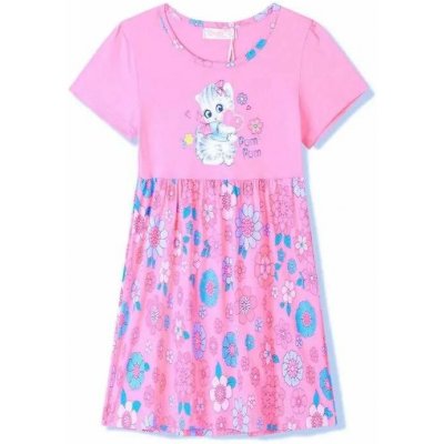 Kugo dívčí šaty KS2371 světle růžové – Zboží Dáma