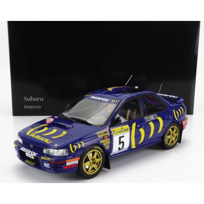 Kyosho Subaru Impreza 555 Repsol N 5 Winner Rally Montecarlo 1995 C.sainz L.moya Modrá Žlutá 1:18 – Zboží Mobilmania