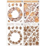 Anděl Přerov 236 Okenní fólie bez lepidla věneček perníčky a pomeranče 30 x 42 cm – Hledejceny.cz
