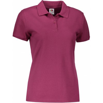 FRUIT OF THE LOOM LADY FIT PREMIUM POLO BURGUNDY