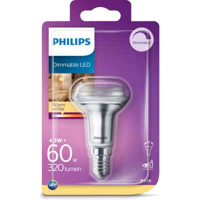 Philips 8718699774219 LED žárovka 1x4,3W E14 320lm 2700K teplá bílá, stmívatelná, Eyecomfort – Hledejceny.cz