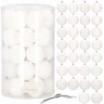 SPRINGOS Vánoční baňky bílé mix 8cm sada 30ks CA0878-XG – Zboží Dáma