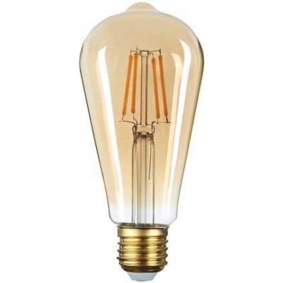 Optonica LED žárovka 6W COB Filament Golden Glass flame E27 540lm ULTRA Teplá bílá