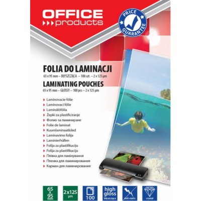 OFFICE Products Laminovací fólie 65 x 95 mm, 125 µm - lesklá [100 ks] – Zboží Živě