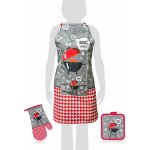 Banquet Sada zástěra chňapka podložka BBQ 3 ks červená – Hledejceny.cz