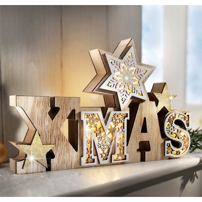Xmas Weltbild LED dřevěný nápis 794961 – Hledejceny.cz