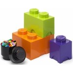 LEGO® úložné boxy Multi-Pack 4ks fialová černá oranžová zelená LEGO40150800 – Sleviste.cz