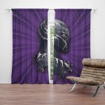 Sablio Závěs BLACK PANTHER z profilu Fialový: 2ks 140x250cm – Hledejceny.cz
