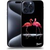 Pouzdro a kryt na mobilní telefon Apple Pouzdro Picasee ULTIMATE CASE MagSafe Apple iPhone 15 Pro Max - Flamingos couple