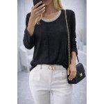 Lehká dlouhá halenka Butik černá – Zboží Dáma