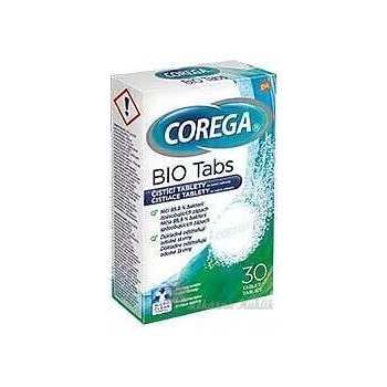 Corega Bio Tabs čistící tablety na zubní náhrady 30 ks