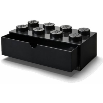 LEGO® Stolní box 8 se zásuvkou černý
