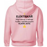 Elektrikář hlavní jistič Nápis na zádech Oversized mikina dámská Moon kratší + širší Růžová – Hledejceny.cz