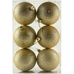 DECOLED Plastové koule prům. 8 cm šampaň 6× glitter – Hledejceny.cz