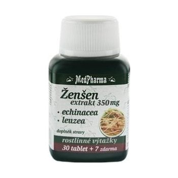 MedPharma Ženšen extrakt 350 mg + echinacea + leuzea 67 tablet