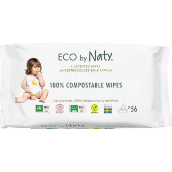 Eco by Naty Babycare Vlhčené ubrousky bez vůně - pro citlivou pokožku 56 ks  od 79 Kč - Heureka.cz