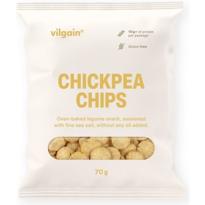 Vilgain Luštěninové chipsy BIO cizrnové 70 g – Zboží Dáma