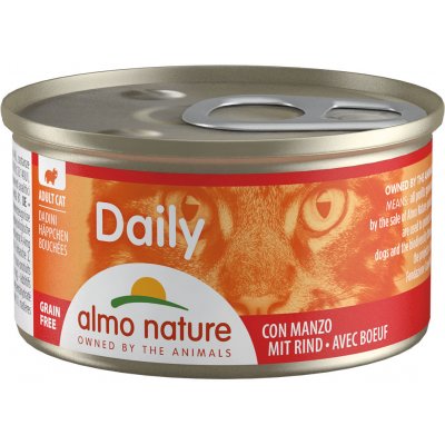 Almo Nature PFC Daily Menu Cat kousky s hovězím masem 24 x 85 g