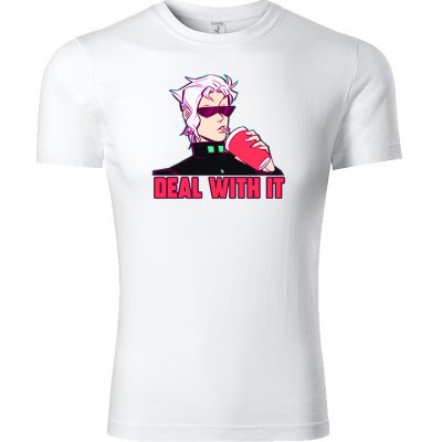 JoJo's Bizarre Adventure tričko Deal With It bílá – Zbozi.Blesk.cz