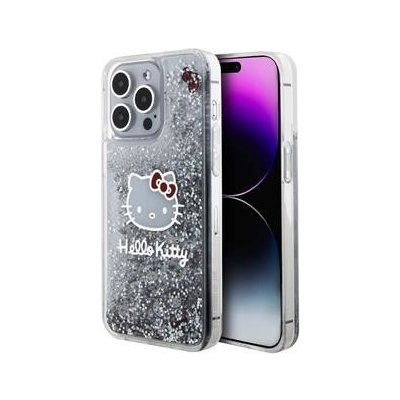 Hello Kitty silikonové iPhone 15 PRO MAX Liquid Glitter Electroplating Head Logo