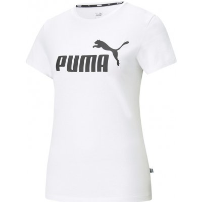 Puma ESS Logo Tee cotton black 851787-01 bílá – Zboží Mobilmania