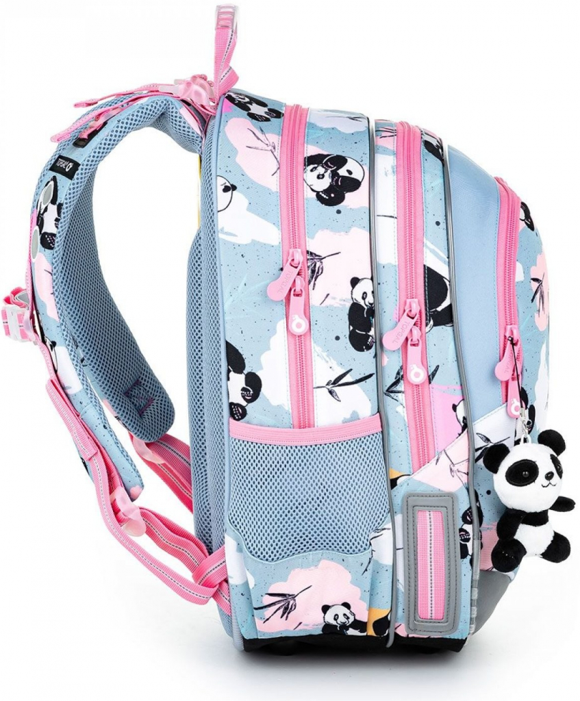 Topgal batoh s pandami ELLY modro-růžová