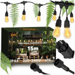 Světelný řetěz Berge 1500 cm LED ohnivý vodotěsný IP44 – Hledejceny.cz