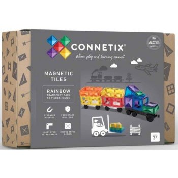 Connetix Tiles 50 ks Transport Pack Rainbow