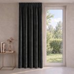 Dekorační velvet závěs s řasící páskou ESTER 140x270 cm černá (cena za 1 kus) MyBestHome – Hledejceny.cz
