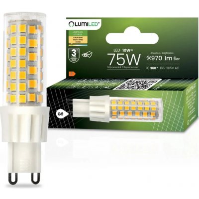 Lumiled LED žárovka LED G9 corn 10W = 75W 970lm 3000K Teplá bílá 360° – Hledejceny.cz