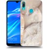 Pouzdro a kryt na mobilní telefon Huawei Picasee silikonové Huawei Y7 2019 - Cream marble čiré