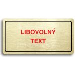 ACCEPT Piktogram LIBOVOLNÝ TEXT - zlatá tabulka - barevný tisk – Hledejceny.cz