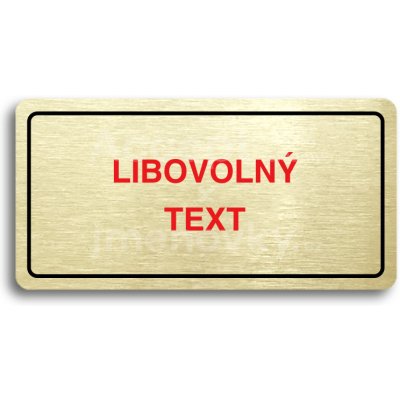 ACCEPT Piktogram LIBOVOLNÝ TEXT - zlatá tabulka - barevný tisk – Hledejceny.cz